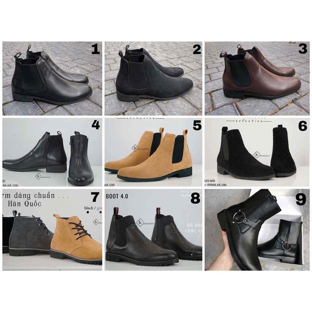 Giày nam Chelsea Boost Khóa kéo da bò cao cấp BẢO HÀNH 12 THÁNG | BigBuy360 - bigbuy360.vn