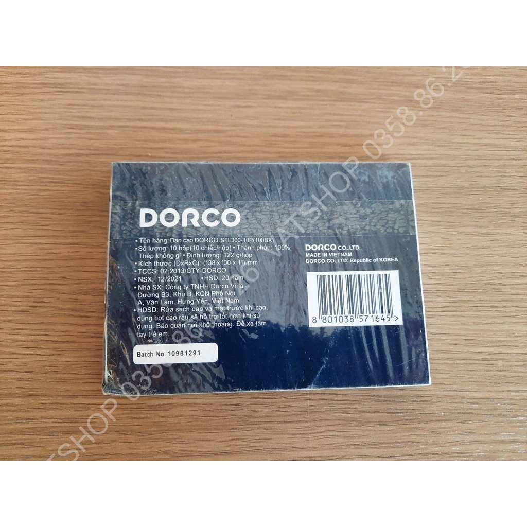 Vỉ 100 lưỡi siêu bén lam DORCO titan