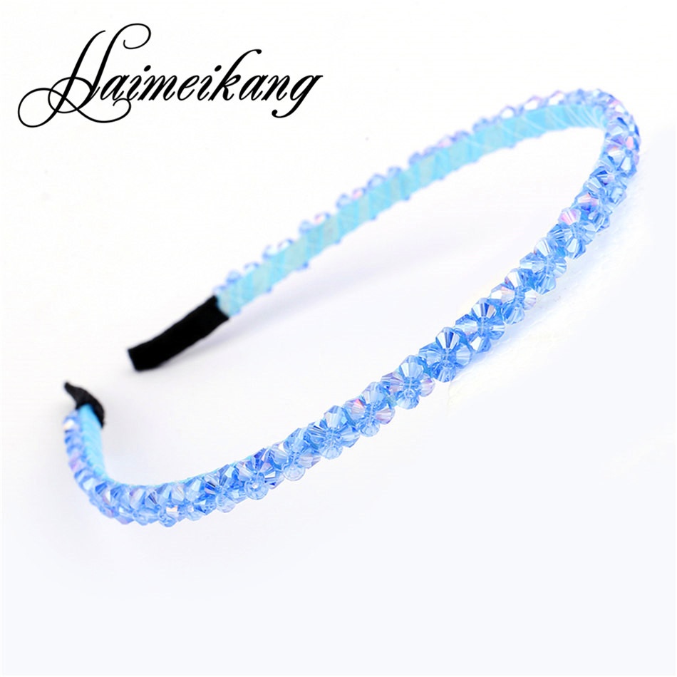 Haimeikang Băng đô pha lê đính cườm thời trang Thạch cao cài tóc cho phụ nữ Phụ kiện tóc