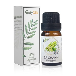 Tinh dầu sả chanh nguyên chất Guty Oils dùng để xông phòng, đuổi muỗi, đuổi côn trùng giúp khử mùi tự nhiên - Lọ 10ml