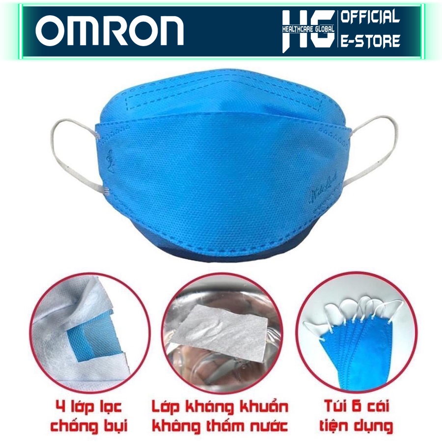 Khẩu trang y tế tặng kèm Omron - Túi 6 chiếc