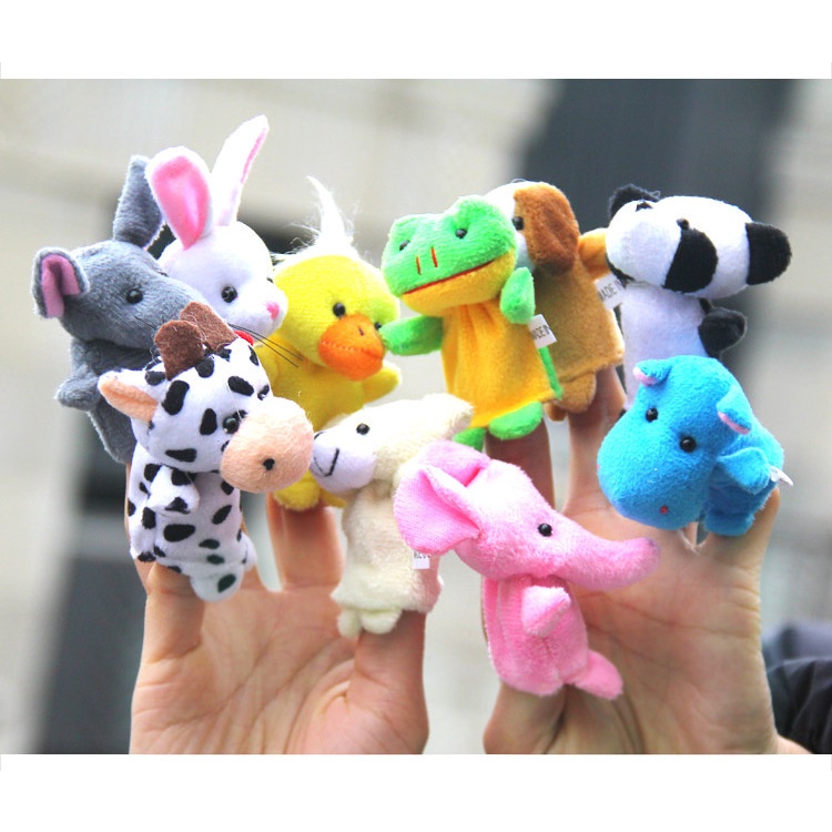 Set 10 Con Rối Ngón Tay Hình Động Vật Hoạt Hình Đáng Yêu Cho Bé