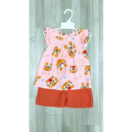 Bộ tole bé gái phối màu trơn 9-28kg