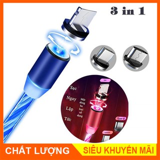 Cáp sạc từ hít nam châm 3 đầu