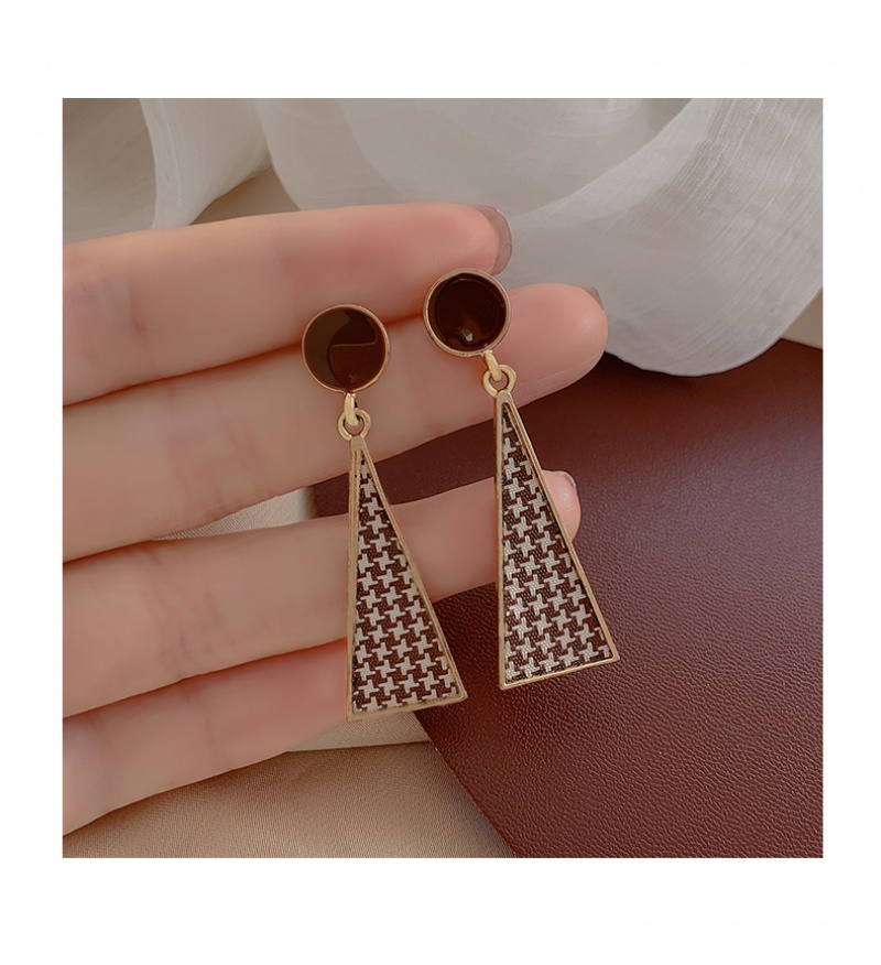 Hoa Tai Dáng Dài Mạ Bạc Thiết Kế Đơn Giản Thời Trang