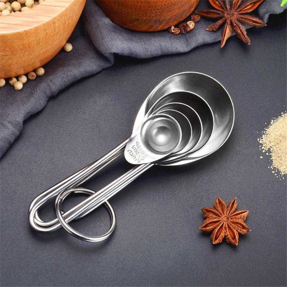 Bộ Muỗng Đo Lường Bằng Thép Không Gỉ Phù Hợp Cho Làm Bánh