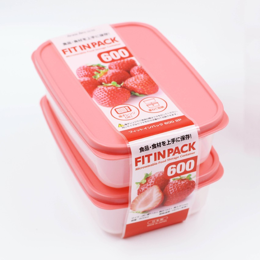 Bộ 2 hộp nhựa nắp dẻo Sanada 600ml hàng Nhật sử dụng tốt với lò vi sóng | BigBuy360 - bigbuy360.vn