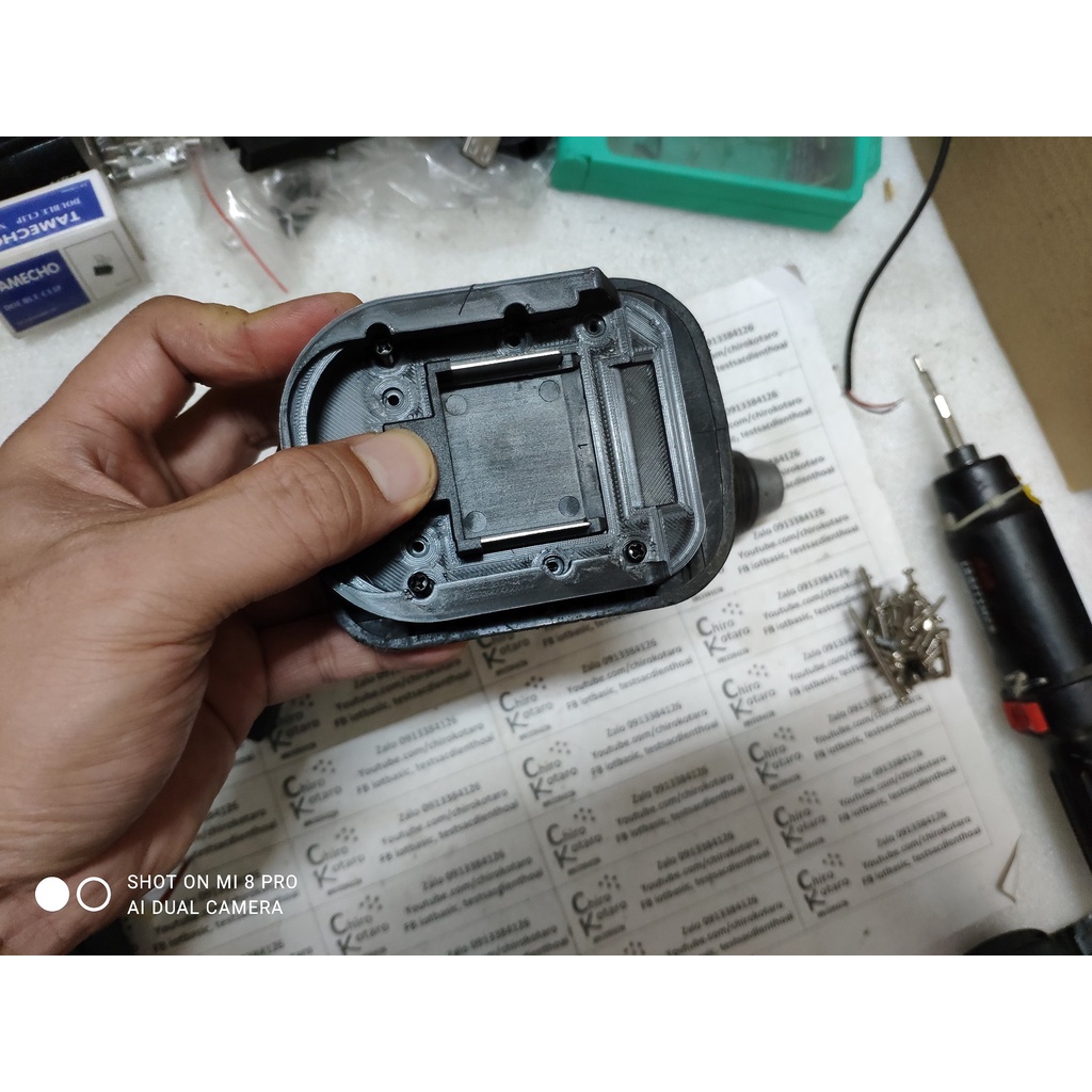 NEW! Đế chuyển pin máy khoan, vit Panasonic, National 15.6V NiCD sang dùng hộp pin cài Makita