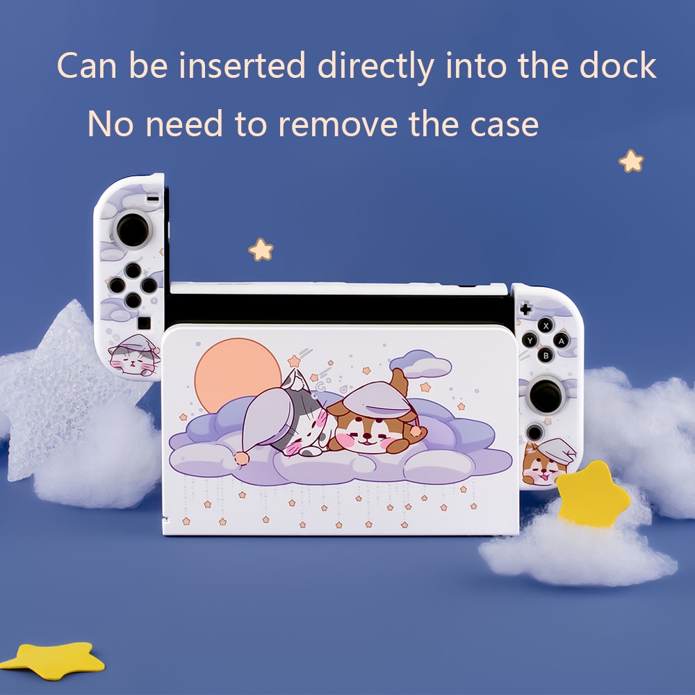 Ốp Bảo Vệ Máy Chơi Game Nintendo Switch V1 V2 Hình Chó Mèo Dễ Thương