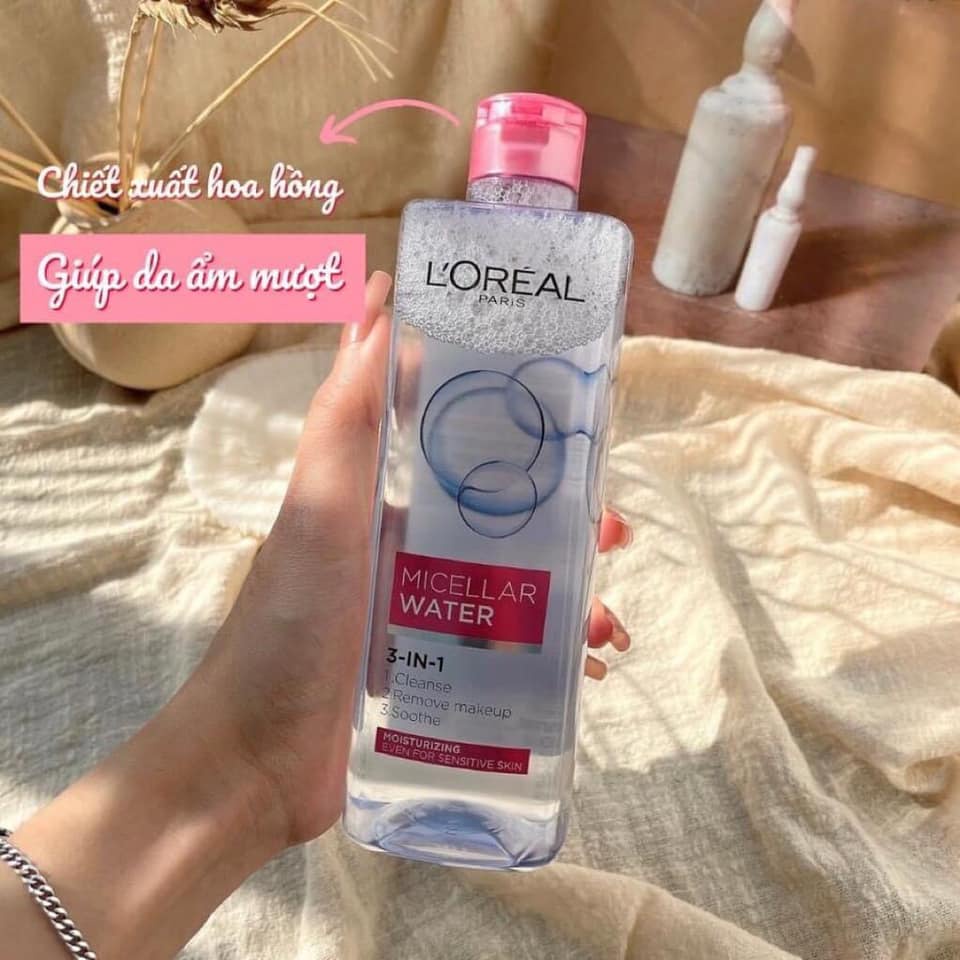 Nước Tẩy Trang Loreal 400ml - Nước tẩy trang cho mọi loại da L'Oreal Paris 3-in-1 Micellar Water 400ml