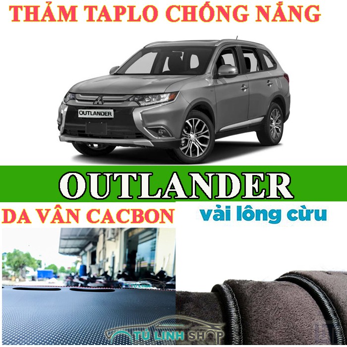 Thảm taplo OUTLANDER bằng lông Cừu 3 lớp hoặc Da Cacbon