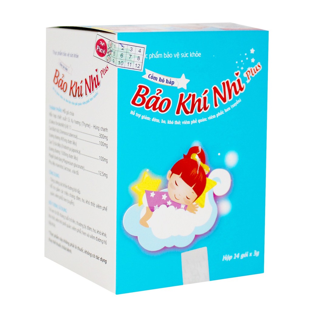 Bảo Khí Nhi Plus - Hộp 14 Gói - Tăng Cường Sức Khỏe Đường Hô Hấp