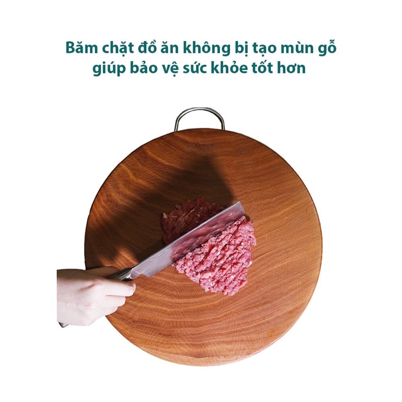 Thớt gỗ nghiến tây bắc, thớt gỗ không tâm nguyên khối độ bền cao, Sammi shop