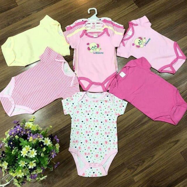 Bộ BODYSUIT ngắn tay cho bé với chất liệu cotton thoáng mát, thấm mồ hôi tốt