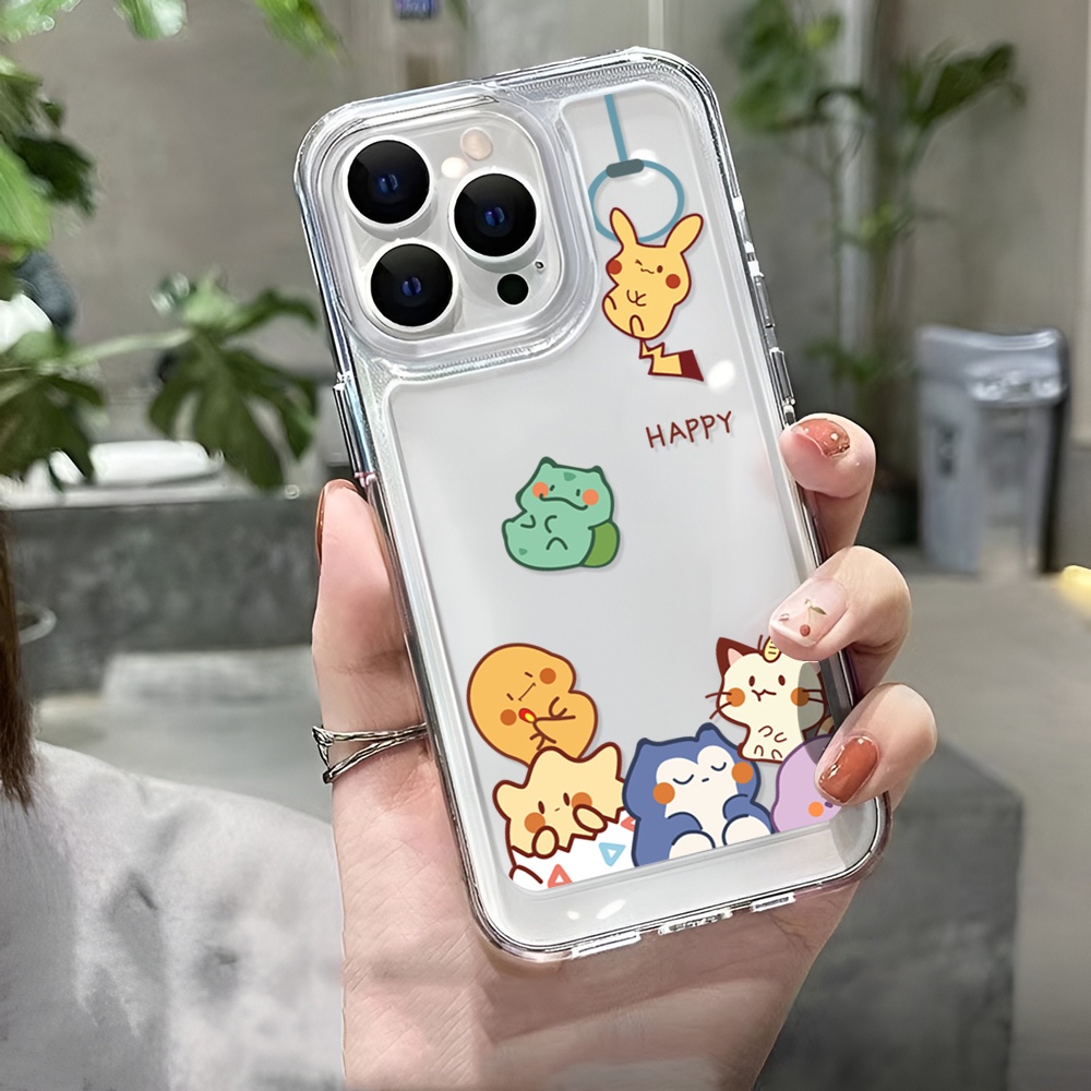 Ốp Điện Thoại Trong Suốt In Hình pikachu Cho iphone 14 Plus 11 13promax 12 7Plus X XS Max