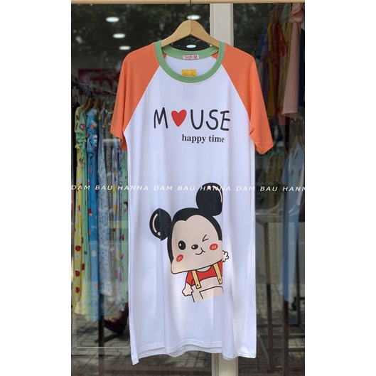 [SIZE 40-67KG] Đầm bầu thun cotton co dãn mặc ở nhà cho mẹ bầu trẻ dáng suông có dáng dài giá rẻ tại hcm