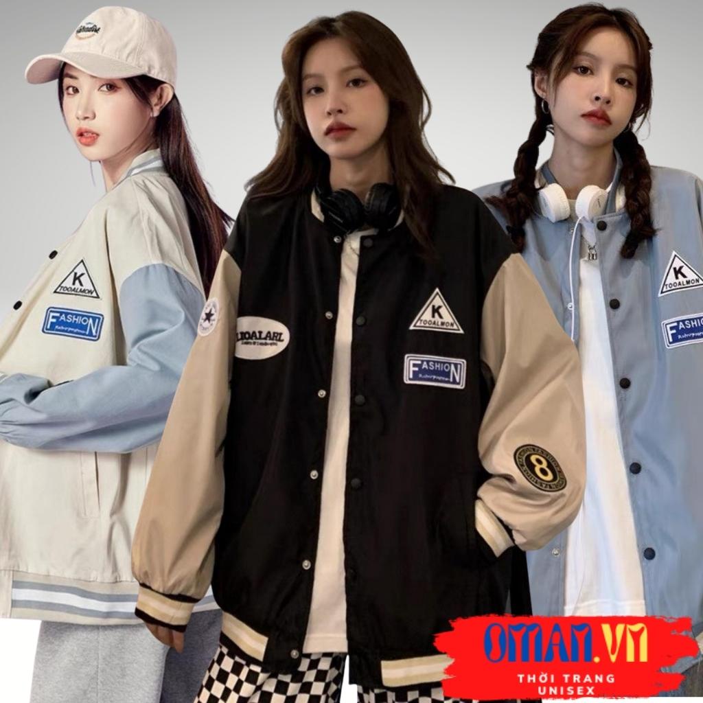 Áo Khoác Dù Nam Nữ K 2 Lớp OMAN.VN Unisex Mặc Cặp Form Rộng, Áo Khoác Gió Bomber Chống Nắng Ulzzang