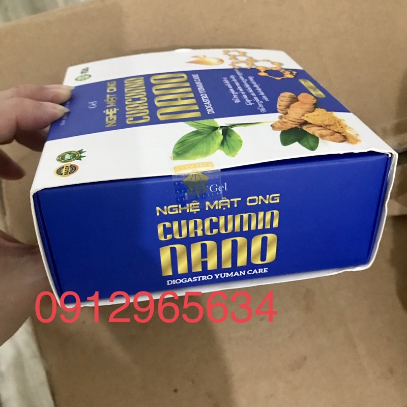 Gel NGHỆ MẬT ONG CURCUMIN NANO hỗ trợ dạ dày, tá tràng, đẹp da hiệu quả 20 gói