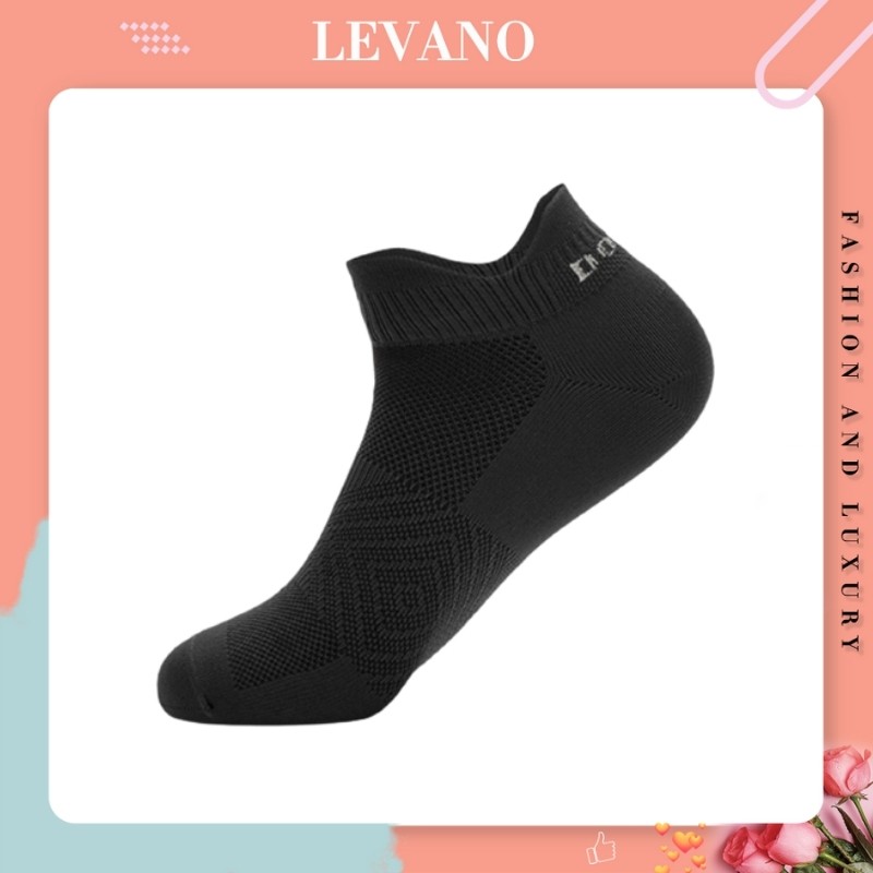 Tất nam nữ cổ ngắn thể thao công sở LEVANO chất liệu cotton co giãn 4 chiều phong cách Hàn Quốc T013