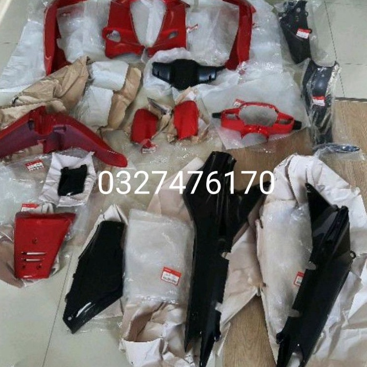 Bộ nhựa dàn dàn áo xe WAVE thái 110 đỏ đen zin honda