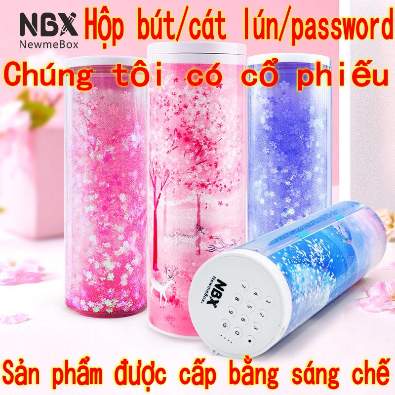 Hộp đựng bút Newmebox có mật mã họa tiết hoạt hình sức chứa lớn dùng trong nhà/văn phòng/trường học