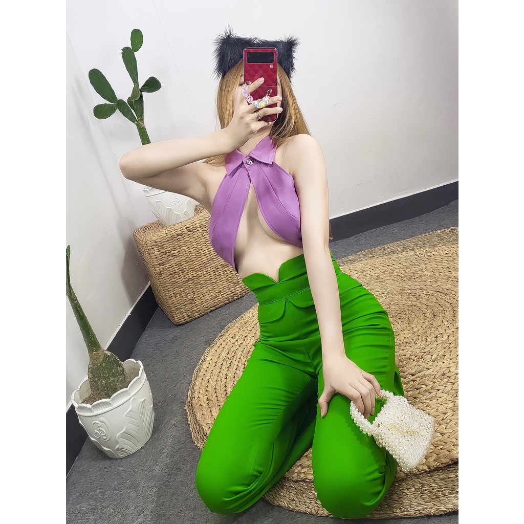 BASY CROPTOP SEXY (Tím): Áo Croptop BASI by JAN SEC