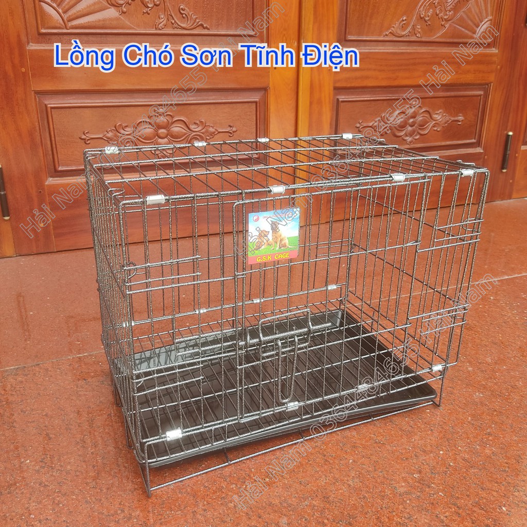 Chuồng Chó, Mèo Gấp Gọn SIZE TO ⚡ HÀNG LOẠI 1⚡ Lồng Chó Gấp Sơn Tĩnh Điện