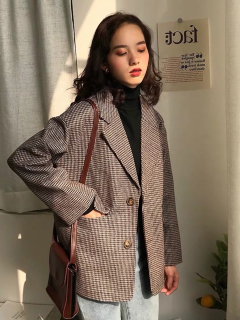 Blazer kẻ dạ