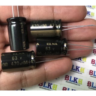 Tụ hóa âm thanh 63v 470uf 12x20 chính hãng elna