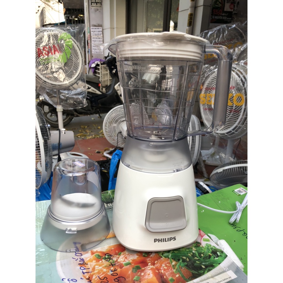 Máy xay sinh tố Philips HR2051 Trắng xám
