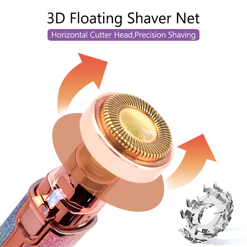 Máy Tẩy Lông Mày 2 Trong 1 Sạc USB Chất Lượng Cao