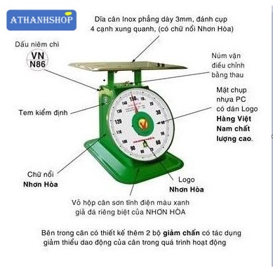 Cân Nhơn Hoà 100kg Hàng chính hãng