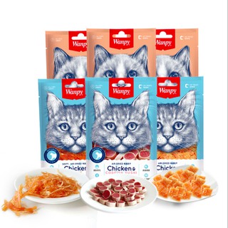 SNACK CÁ TƯƠI SẤY CHO MÈO - WANPY CAT TREATS NHIỀU VỊ HẤP DẪN