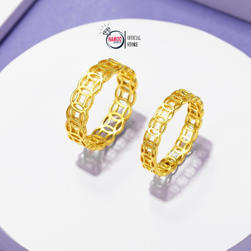 Nhẫn Kim Tiền cao cấp Mạ vàng 24k Namoo Jewelry (1 chiếc)