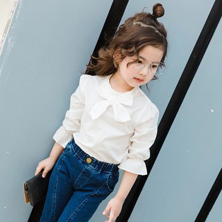 Áo sơ mi trắng kiểu bé gái A29
