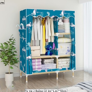 Tủ quần áo Tủ Vải Khung Gỗ Cao Cấp 2 Buồng Tủ quần áo cho bé  sản phẩm bền có tuổi thọ cao mà vẫn đạt độ thẩm mỹ