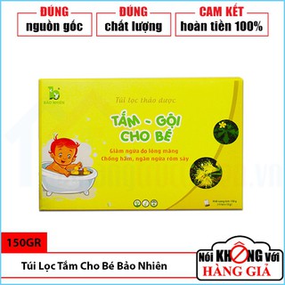 Hộp 15 Túi Lọc Thảo Dược Tắm Gội Chống Hăm Rôm Sẩy Cho Trẻ 150Gr - Bảo Nhiên