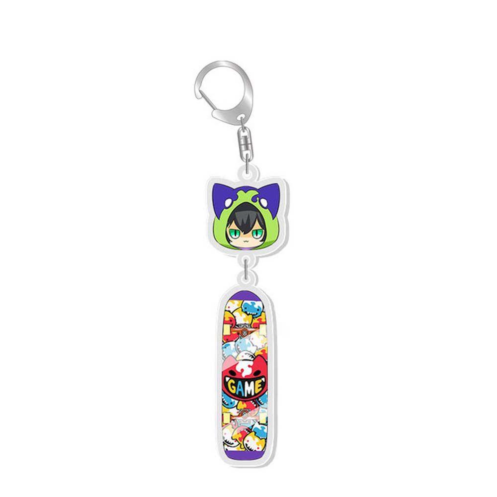 Móc Khóa Hai Mặt Bằng Acrylic Họa Tiết Hoạt Hình Anime Reki Kyan