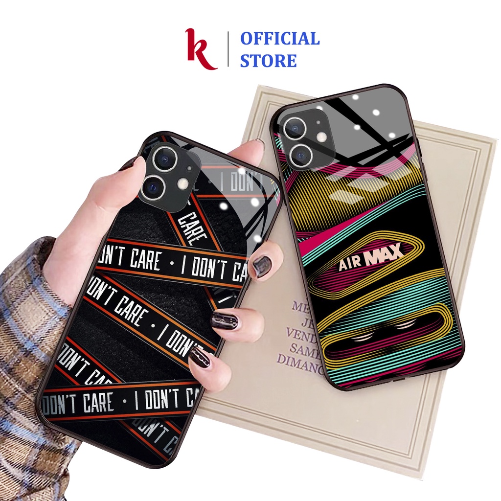 Ốp lưng iphone kính Air max case 14plus 14 pro max 13 12 promax 11 mini 6 6s 7 8 plus x xr xs Se