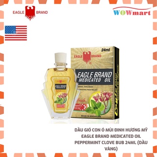 Dầu gió con ó mùi Đinh hương Mỹ Eagle Brand Medicated Oil Peppermint Clove Bub 24ml