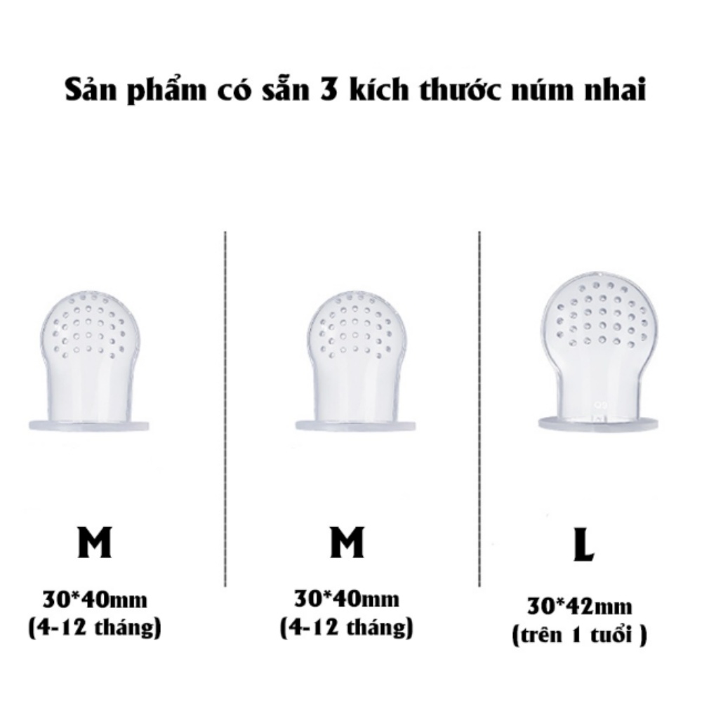 Túi Nhai Ăn Dặm AAG | Túi Nhai Hoa Quả Silicon Chống Hóc Cho Bé - Embé Mỡ