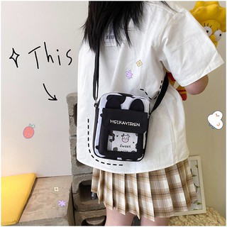 Túi đeo chéo bò sữa tặng kèm sticker xinh xắn [HÀNG CÓ SẴN]