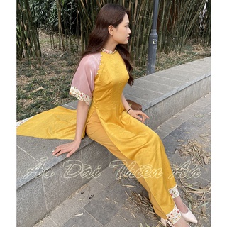 Áo Dài Cách Tân nữ chất lụa may sẵn Thiên An MS:AD01
