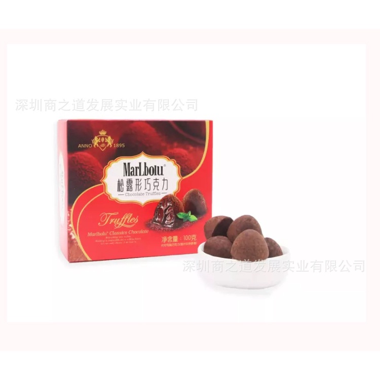 [ Hàng mới về ] Combo 2 hộp Socola tươi / Sôcôla truffle marlbolu nhãn hiệu Hong Kong 100g hộp đỏ / hộp xanh