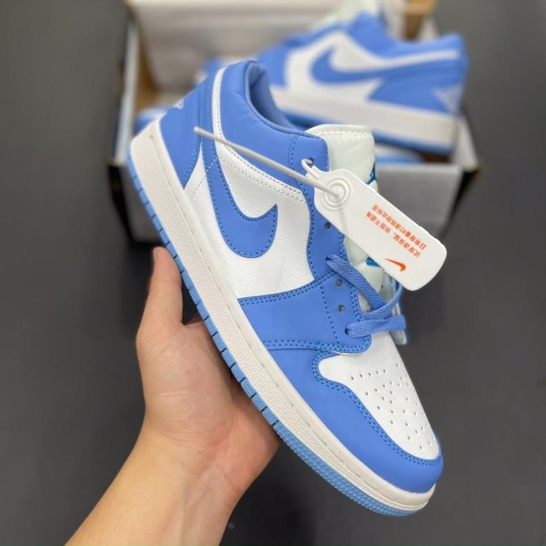 Jordan low xanh uni cổ thấp - Giày thể thao nam nữ JD 1 low bản đẹp full box bill
