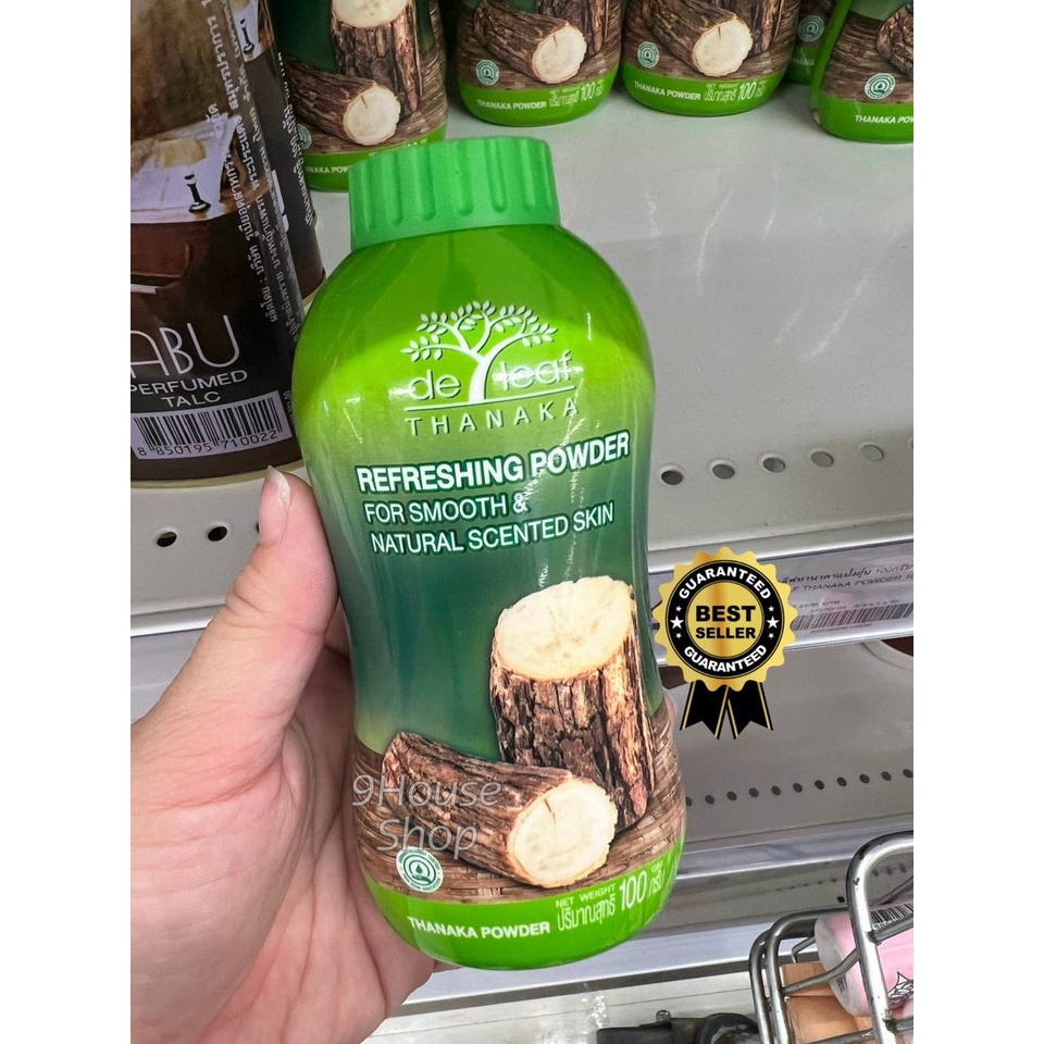 Phấn Bột Thanaka Dưỡng Da Phục Hồi De Leaf Thanaka Refreshing Power For Smooth & Natural Scented Skin Thái Lan 80gram