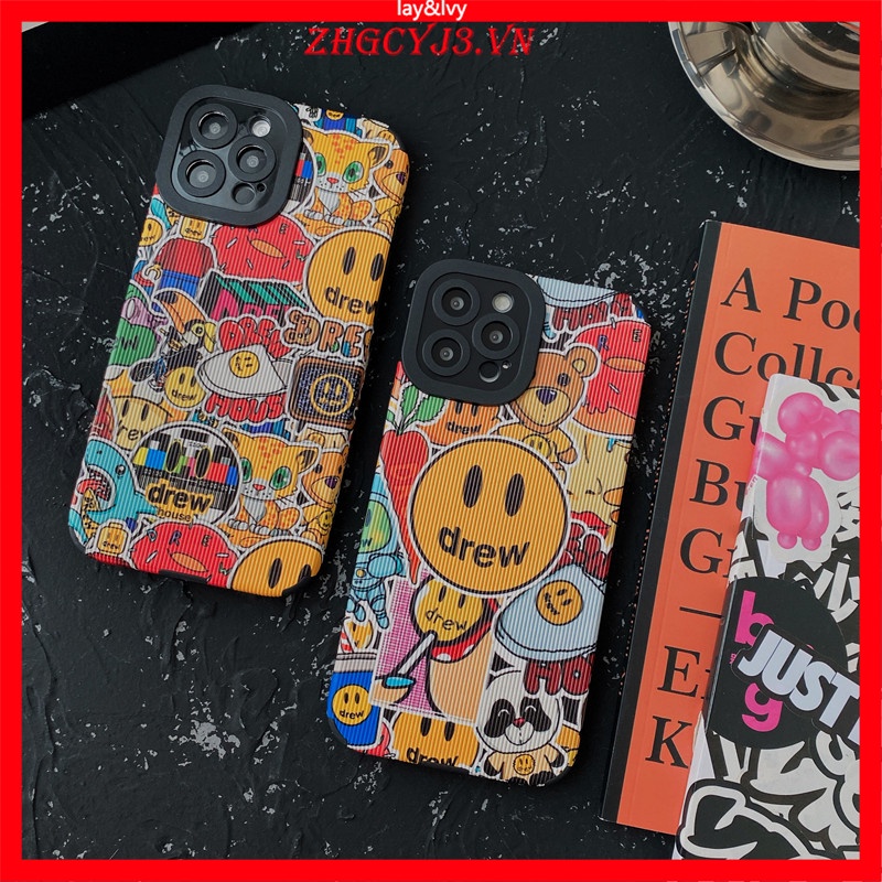 Ốp điện thoại silicon họa tiết mặt cười hoạt hình cho IPhone 7/8 Plus XS XR XSmax 11 12 Pro Max 13 Pro