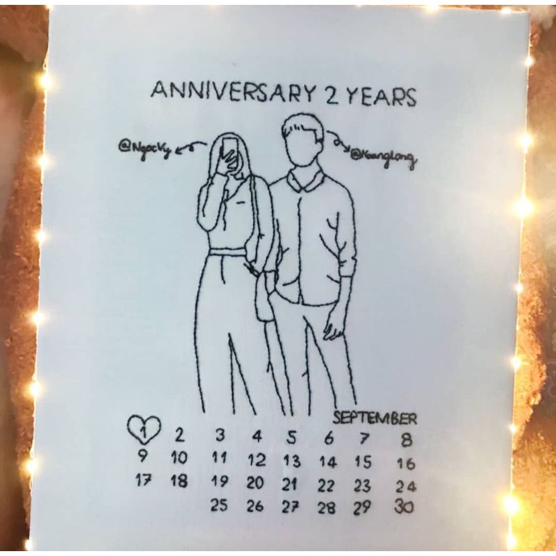 Bộ tự thêu tranh thêu canvas sketch BTS 25x30cm 20x20cm