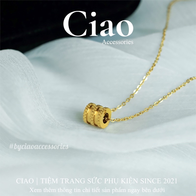 [HOẢ TỐC 1H] Dây chuyền/ Vòng cổ titan không gỉ thiết kế charm trendy Newyork Ciao