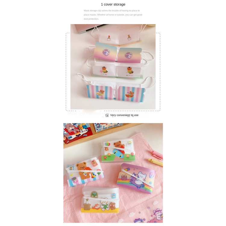 Túi Đựng Khẩu Trang Tạm Thời Chống Bụi Thiết Kế Hoạt Hình Dễ Thương Cho Nữ Sinh
